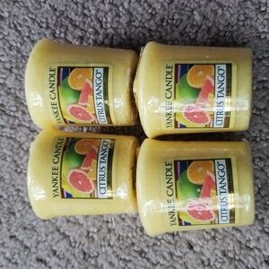 Lot of 4 Yankee Candle Citrus Tango Votive Candles - DISCONTINUED